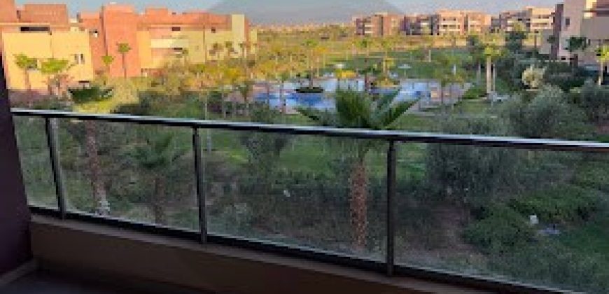 Superbe appartement 3 chambres neuf à louer à Prestigia Marrakech face piscine et golf